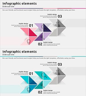 삼각형 패턴 와이드 PPT 템플릿 – 효과적인 사업 추진 전략