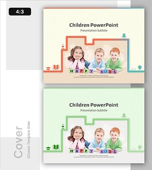 키즈 블럭 스타일 템플릿 표지