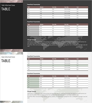 삼각패턴 프레젠테이션 테이블 - 재무 계획 및 성과