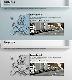 Square Frame Template for European Market Analysis
