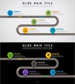 로드맵을 활용한 사업 추진 전략 슬라이드 템플릿