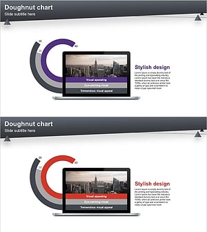 Presentation Template Visualizing Key Achievements with Doughnut Chart