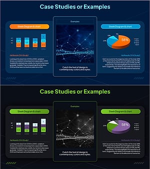다이어그램과 차트를 활용한 사례 연구 슬라이드