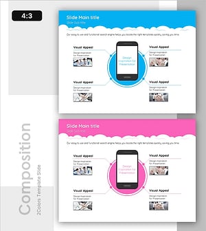 모바일 앱 서비스 구성 내용을 시각화한 다이어그램 슬라이드