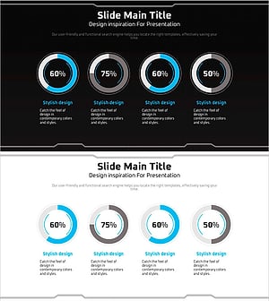 기하학 무늬 와이드 피피티 도넛 차트1