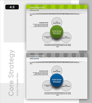 3가지 전략 방안을 위한 인포그래픽 슬라이드 - 비전과 혁신