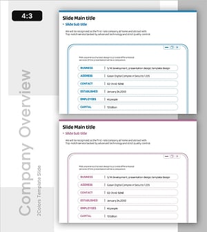 회사개요 다이어그램 – 명확한 정보 전달