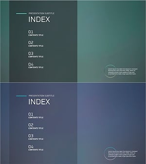 아이디어 프레젠테이션 와이드 목차 템플릿