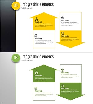 다섯가지 컬러 와이드 템플릿 – 인포그래픽 요소 활용