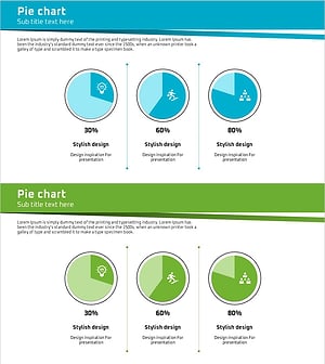 비지니스 숲 와이드 템플릿 파이차트 – 데이터의 시각화