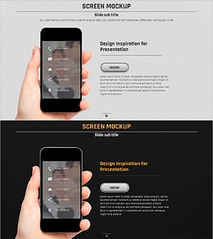 Presentation Template Featuring Mobile Phone Mockups for Product Introduction