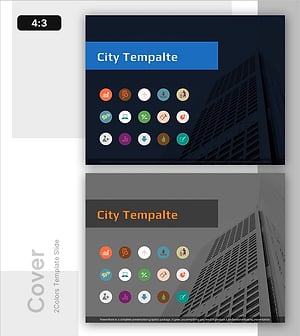 도시 템플릿 표지 – 현대적 모던 디자인