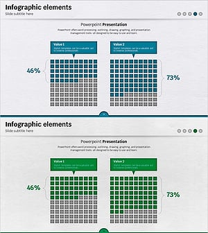 레인보우 템플릿 인포그래픽 요소 – 시장 점유율 분석