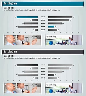 아이디어 도출 템플릿 – 쌍가로 막대 그래프