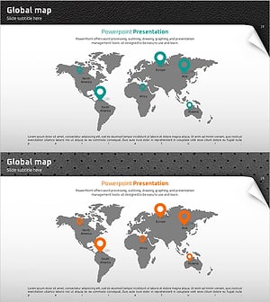글로벌 전략을 시각화하는 지도 템플릿 - 퀄리티 프레젠테이션