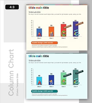 알파벳 학습을 위한 막대 그래프 – 생동감 있는 디자인