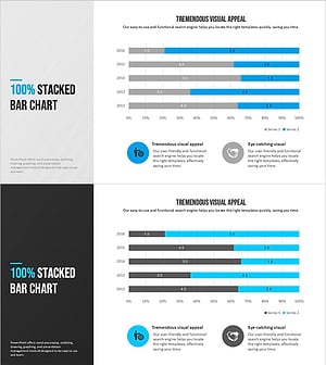 Modern Blue Bar Chart for Performance Visualization – Business Strategy