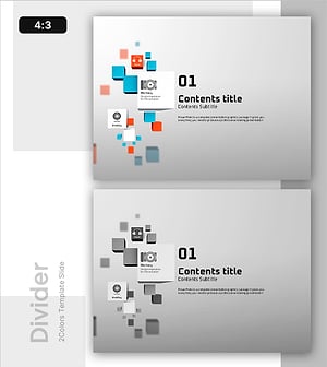 큐브 슬라이드 PPT 간지 – 모던한 정보 제공