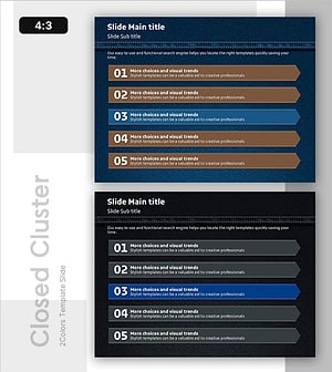데님 PPT 5가지 항목박스