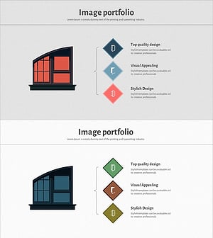스퀘어 프레임 템플릿 이미지 포트폴리오 – 세련된 디자인과 비주얼 프레젠테이션