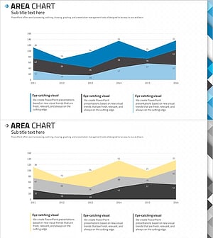 Abstract Pattern Area Chart Template – Distinctive Data Visualization