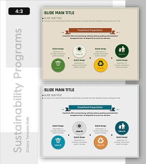 Green Action Campaign Program Slide – Emphasis on Social Responsibility and Sustainability