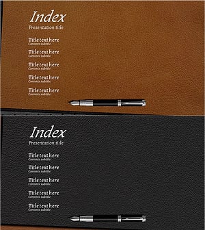 가죽 소재 목차 템플릿 – 전문성과 세련미