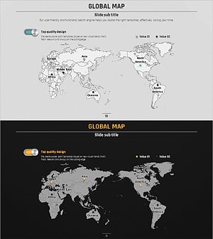 무료 글로벌 네트워크의 시각화를 위한 볼륨 템플릿 지도