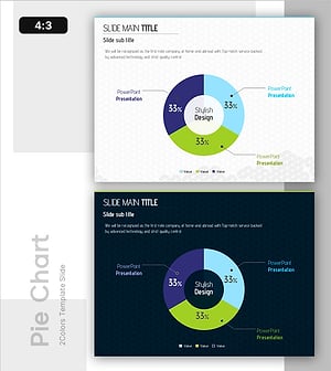 디자인 패턴 템플릿 파이차트 – 시장 점유율 분석