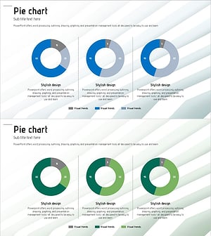 시장 점유율 분석을 위한 도넛형 차트 슬라이드