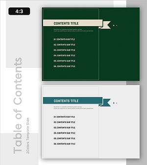 심플한 리본 타이틀 목차