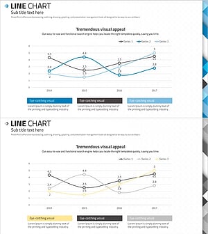 추상패턴 템플릿 꺾은선 차트 – 사업 전략을 시각화하다