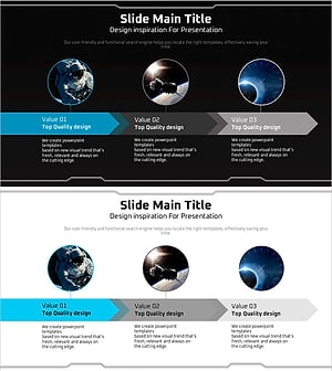 기하학 무늬 와이드 피피티 다이어그램3 – 사업 관리 및 운영 계획