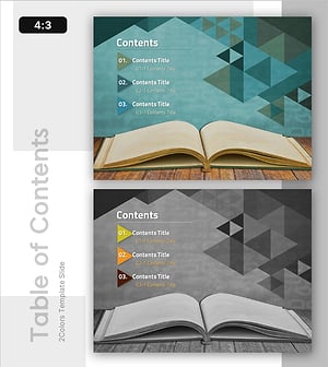 삼각 패턴 교육 템플릿 목차 – 구성을 정리하는 깔끔한 디자인