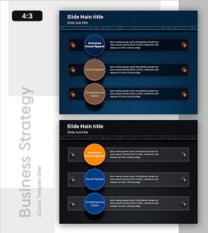 데님 PPT 연결 다이어그램 – 사업 관리와 운영 계획에 적합한 디자인