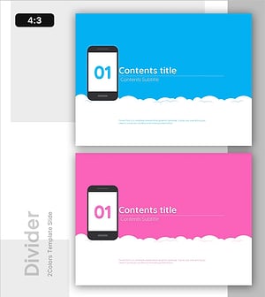 블루 핑크 SNS 피피티 템플릿 간지 – 개성 있는 소통
