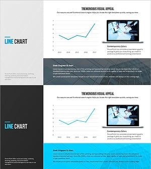 모던 블루 꺾은선 그래프로 시장 분석 시각화 – 디지털 마케팅 전략