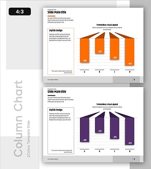 마이너스 세로막대 그래프 – 재무 성과 강조