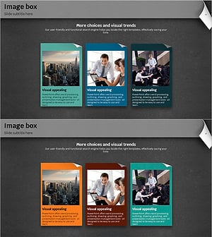 레인보우 페이퍼 템플릿 이미지 박스 – 혁신적인 사업 비전 소개