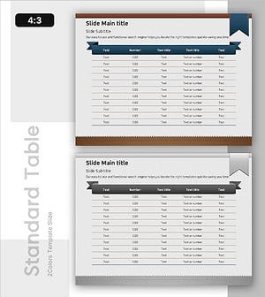 효과적인 데이터 테이블 슬라이드 – 재무 계획과 성과