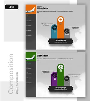 항공사 이용객 순위 슬라이드 템플릿 – 경쟁 우위를 강조하는 디자인