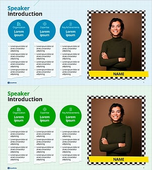 Retro Vibe Speaker Profile Slide – Embrace Style and Trust