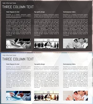 Triangular Pattern Template – Effective Use of THREE COLUMN TEXT