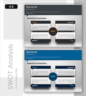 SWOT 분석 박스 다이어그램 – 시장 분석의 필수 도구