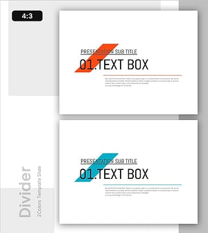 Orange & Blue Simple Divider – Visually Striking Text Box Slide