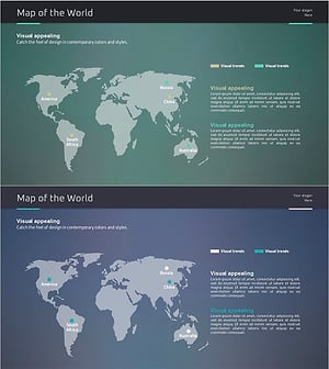 아이디어 프레젠테이션 와이드 템플릿 - 글로벌 시장 분석