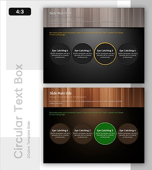 노랑 초록 원형 다이어그램 – 사업 비전 및 전략