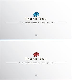 동물 조각 테마 엔딩 표지 템플릿 – 감사의 메시지