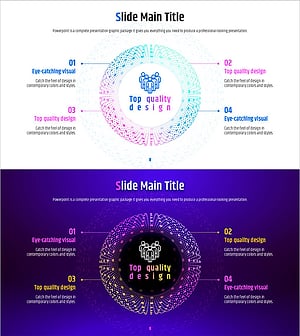 기하학 패턴을 활용한 다이어그램 슬라이드 – 사업 운영을 위한 시각적 지원