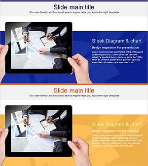 비즈니스 테블릿 목업 배경소개 – 사업 비전 및 전략